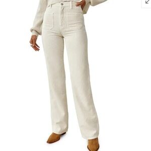 Reformation Alyssa  High Waisted Wide Leg Corduroy Pants